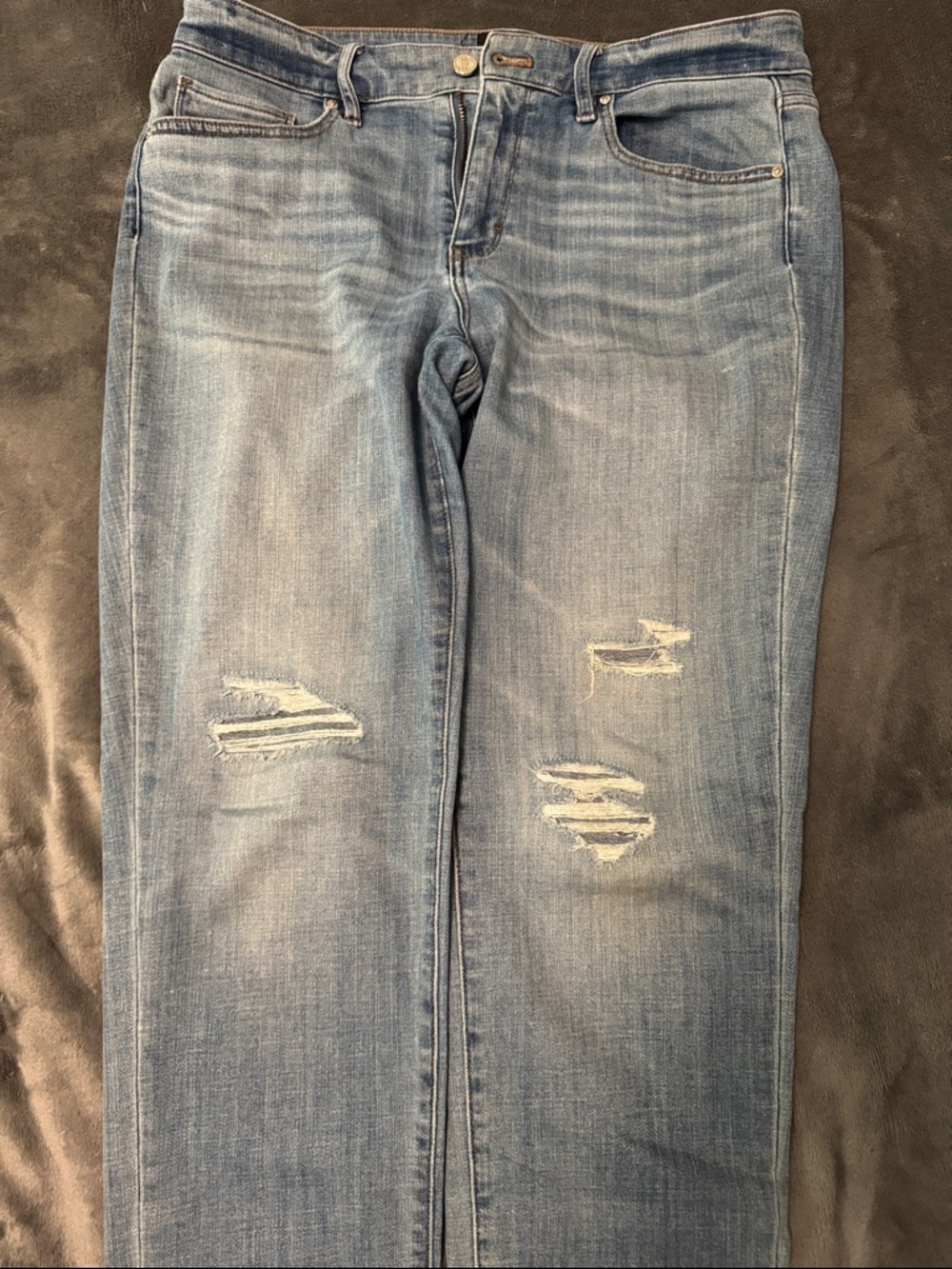 White House Black Market Light Blue Distressed Boyfriend Jeans